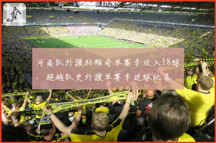 河南队外援科维奇单赛季攻入18球,超越队史外援单赛季进球纪录